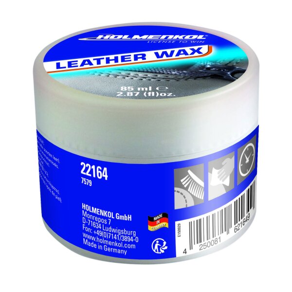 Holmenkol Lederpflege Natural Leather Wax transparent, 75 ml