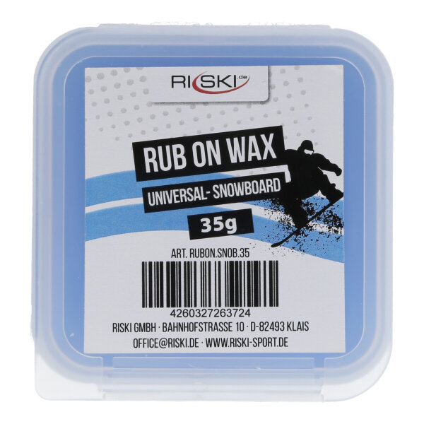 RiSki Rub On Ski Wax - Aufreibwax f&uuml;r Snowboard - universal 35g