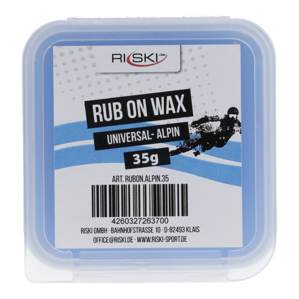 RiSki Rub On Ski Wax - Aufreibwax f&uuml;r Alpinski - universal 35g