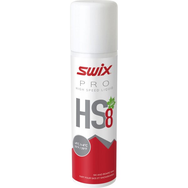 Swix HS8 Liquid Skiwachs, red -4&deg;C/+4&deg;C, 125ml